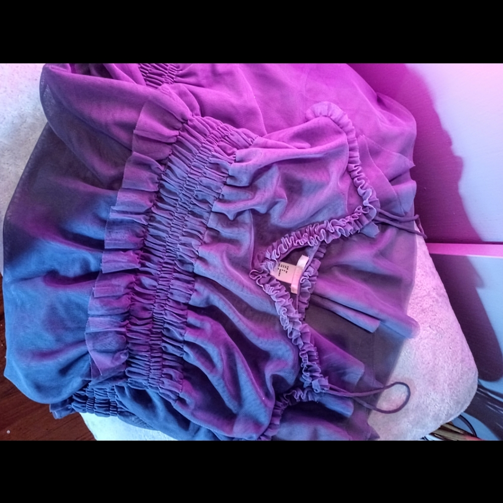 Vintage Lavender Multi-Ruffled Dress